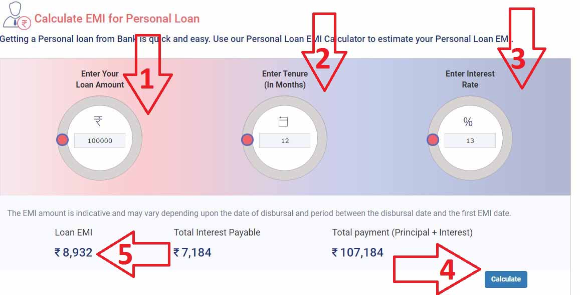 personal loan emi calculator